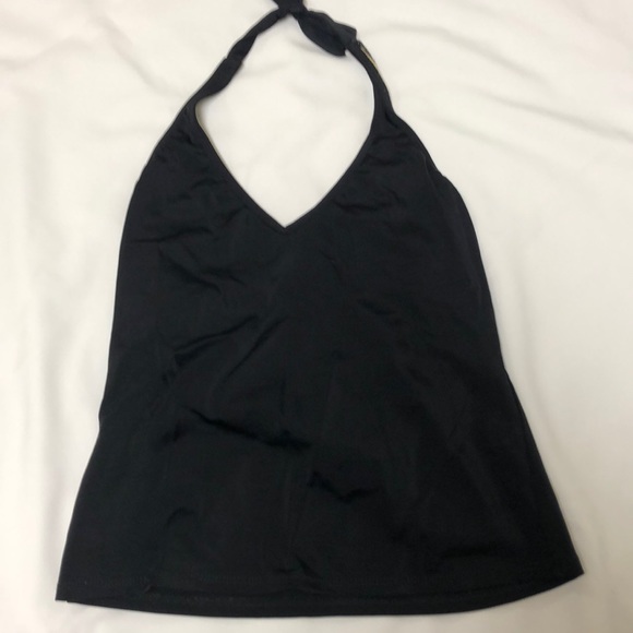 Black Athleta halter swim top Sz M - Picture 1 of 4